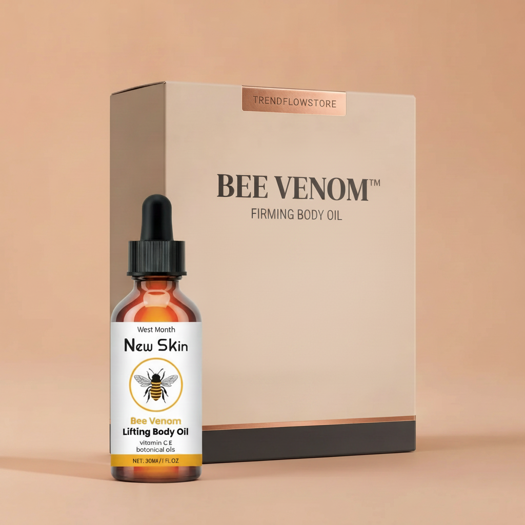 Bee Venom Firming Body Oil retail box - TRENDFLOWSTORE packaging