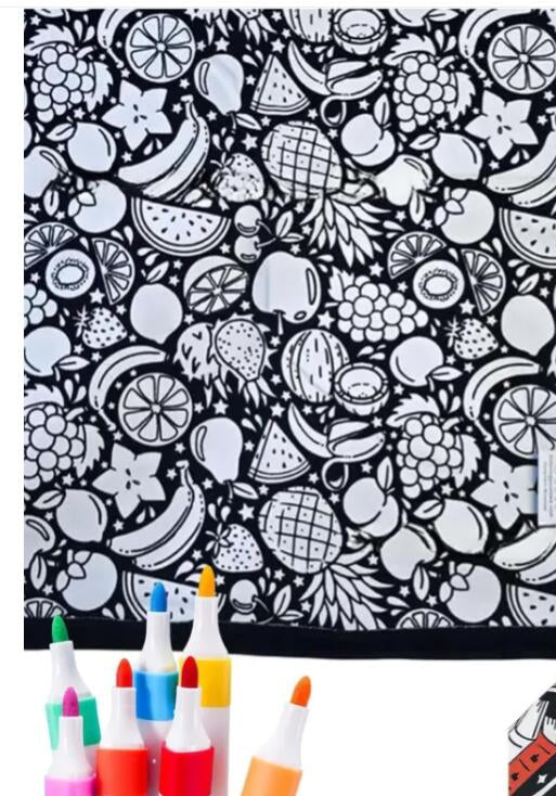 Fruit Market coloring blanket design