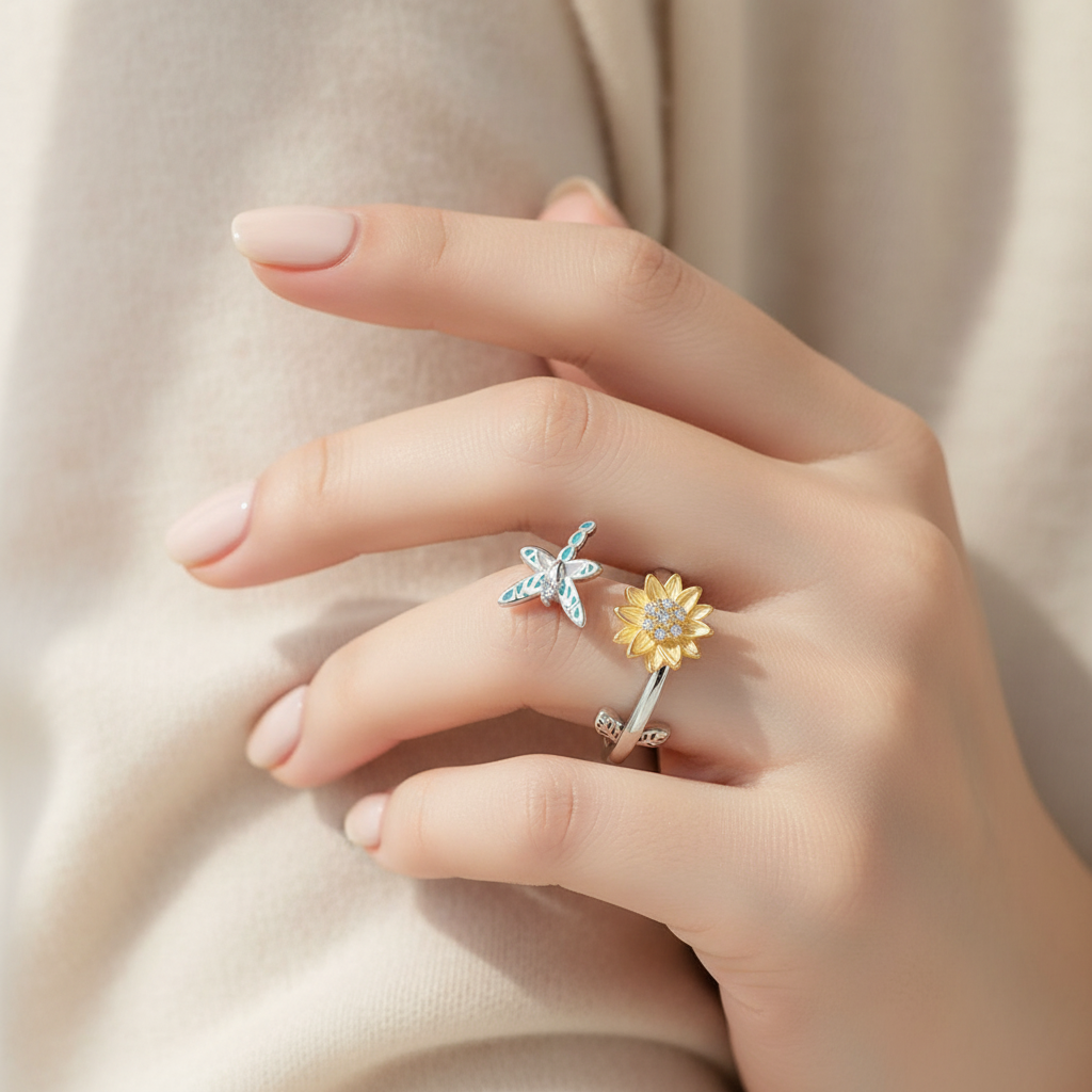 Design: Silver Butterfly Sunflower