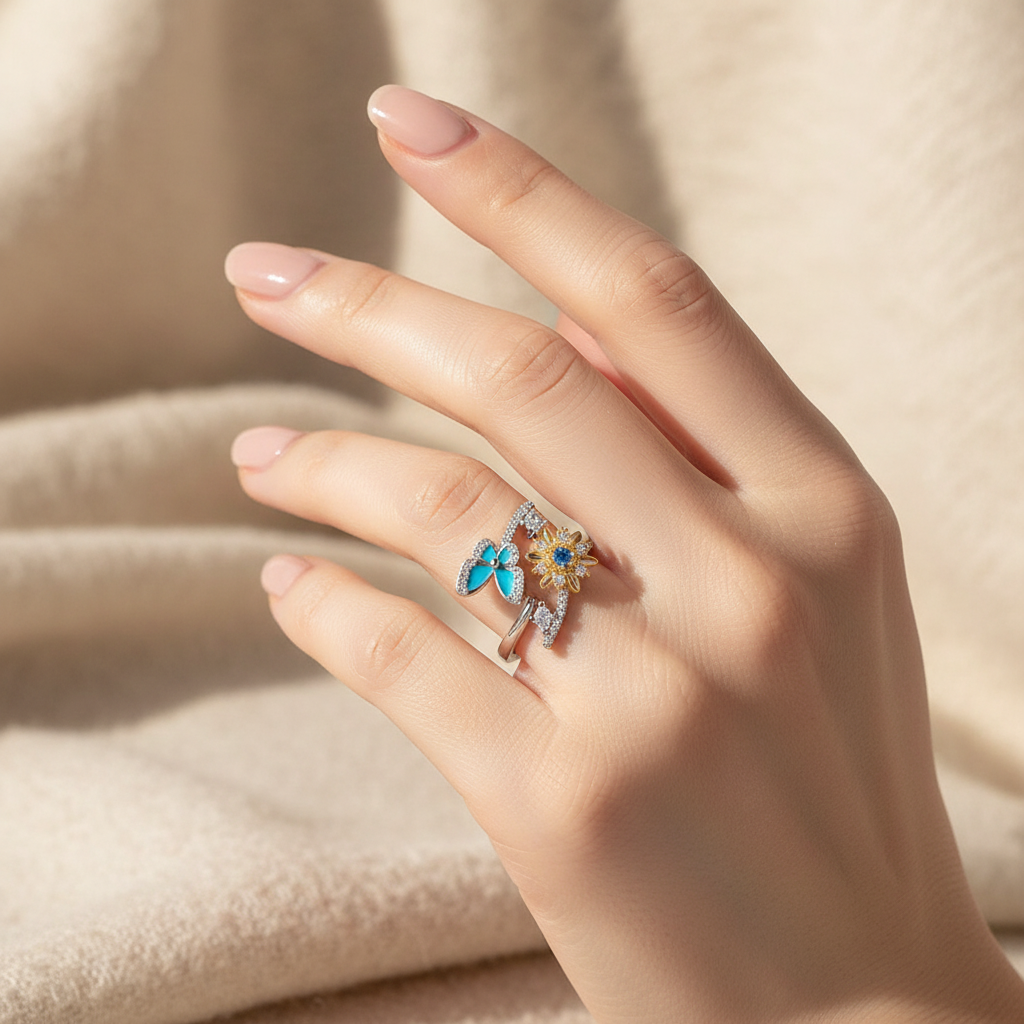 Design: Blue Butterfly Sunflower