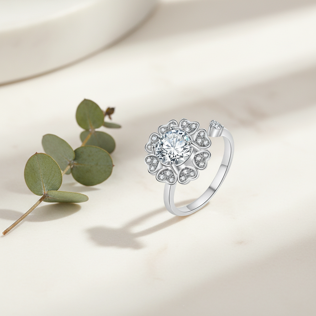 Design: Silver Heart Flower