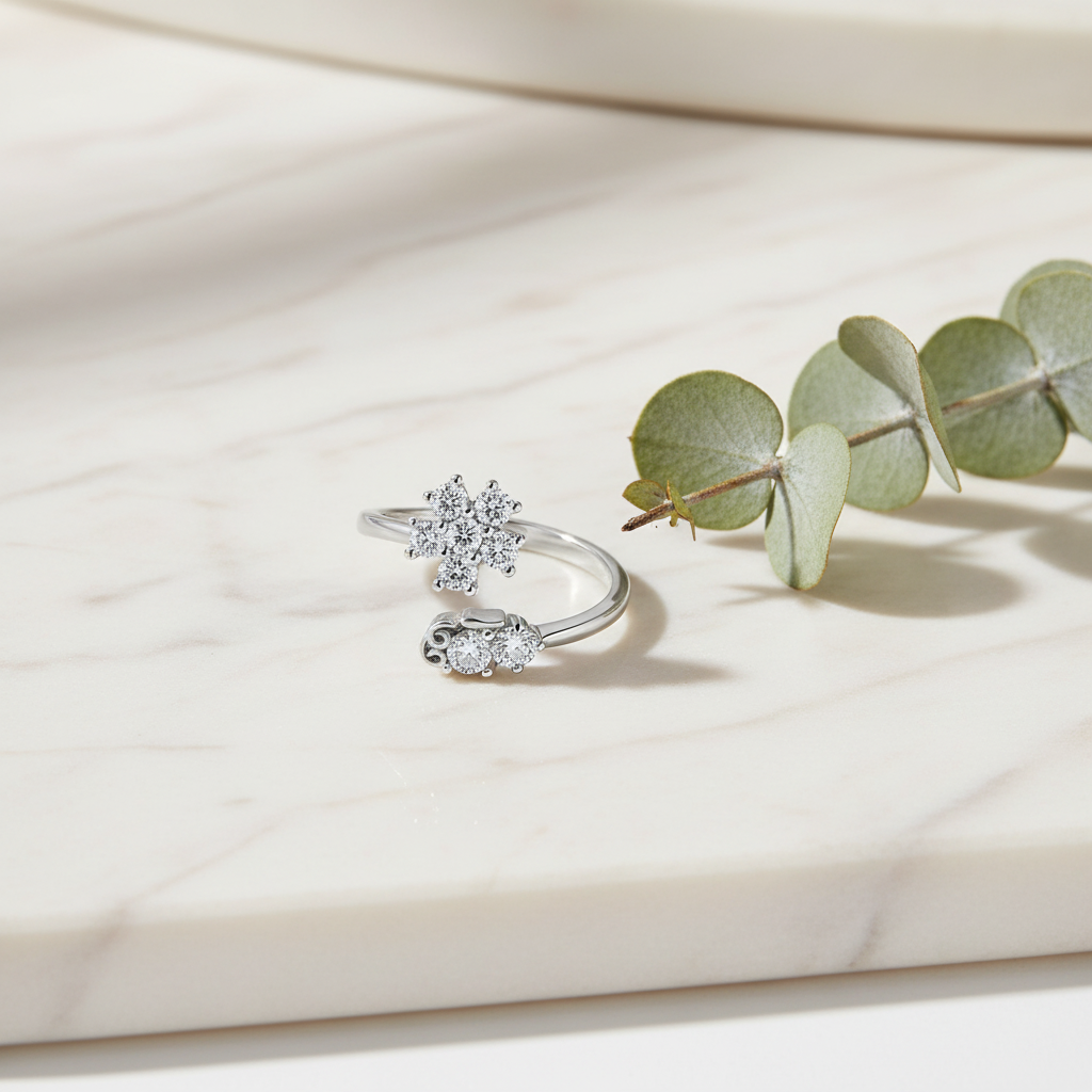 Design: Silver Double Flower