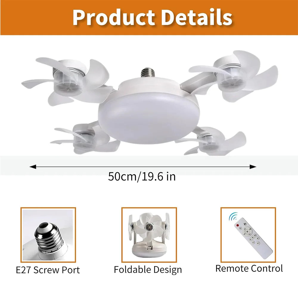 Product details - 50cm span, E27 screw port, foldable design, remote control