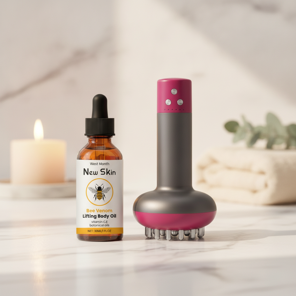 Bee Venom body oil with SCULPTWAND massager - the perfect massage ritual pair